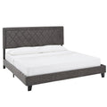 Lit plateforme en tissu velours Dartington par