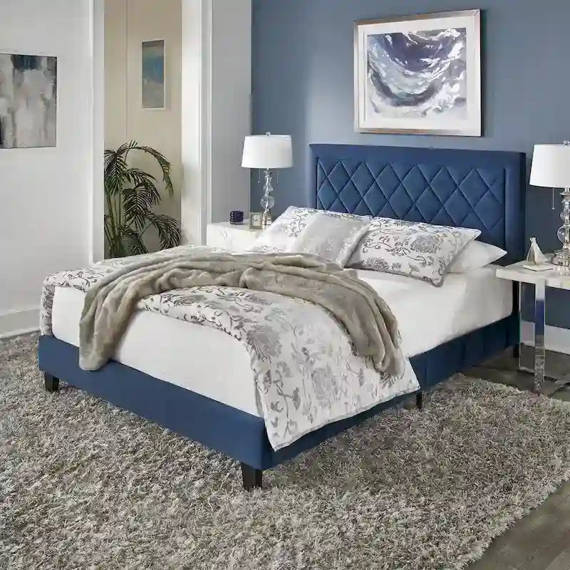 Dartington Velvet Fabric Platform Bed by  