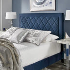 Lit plateforme en tissu velours Dartington par