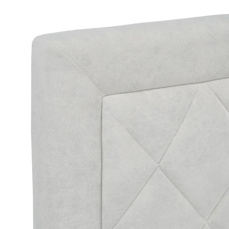 Lit plateforme en tissu velours Dartington par
