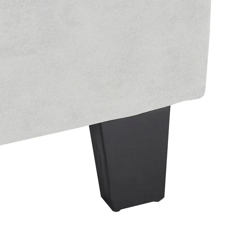 Lit plateforme en tissu velours Dartington par
