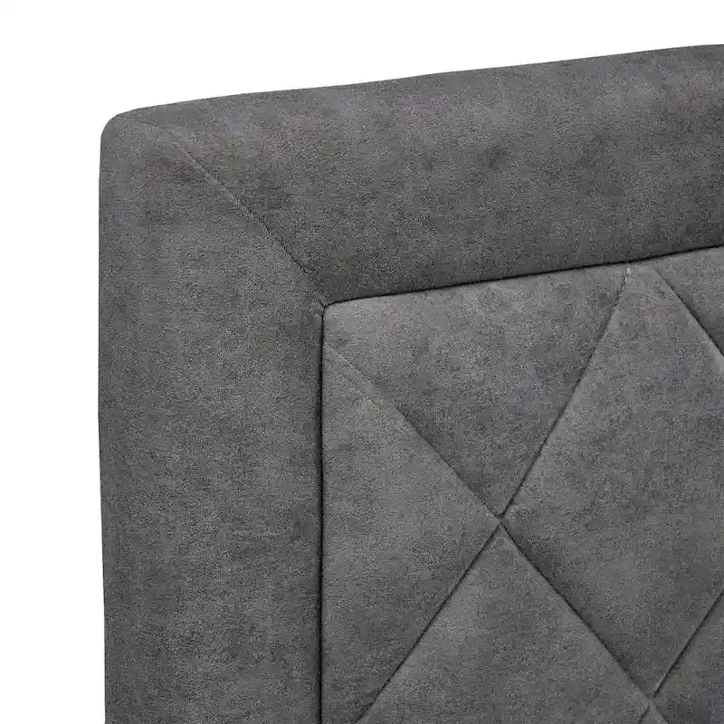 Lit plateforme en tissu velours Dartington par