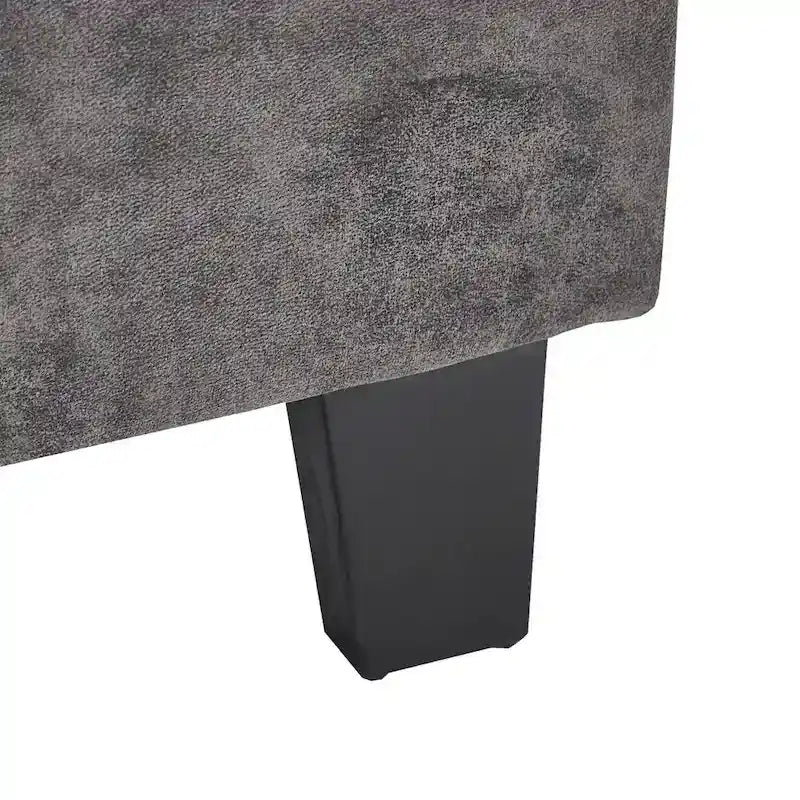Lit plateforme en tissu velours Dartington par