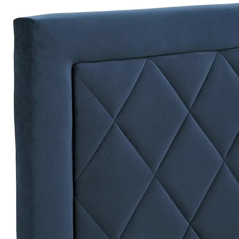 Lit plateforme en tissu velours Dartington par