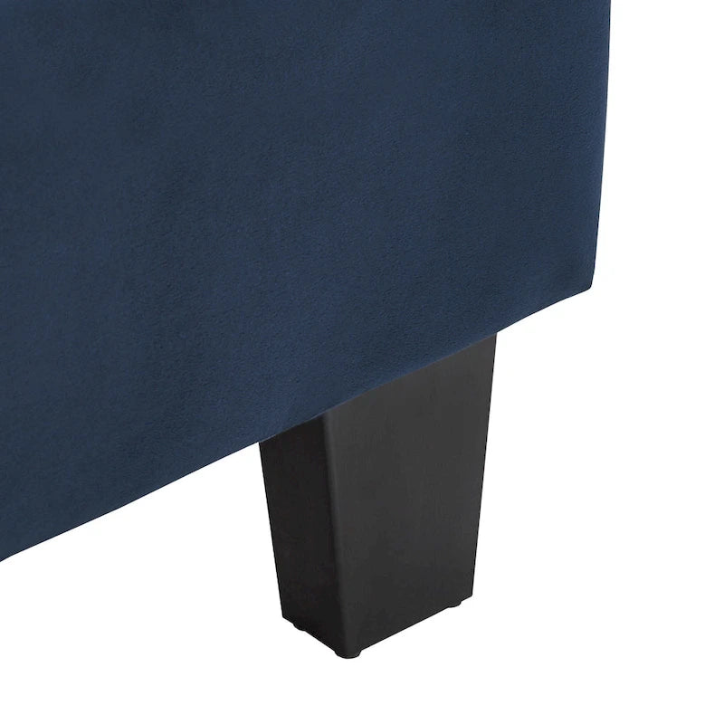 Lit plateforme en tissu velours Dartington par
