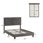 Lit plateforme en tissu velours Dartington par