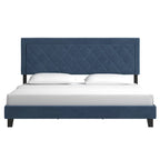Lit plateforme en tissu velours Dartington par