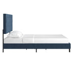 Lit plateforme en tissu velours Dartington par