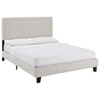 Lit plateforme en tissu velours Dartington par