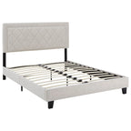 Lit plateforme en tissu velours Dartington par