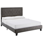 Lit plateforme en tissu velours Dartington par