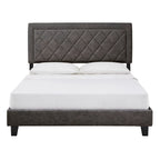 Lit plateforme en tissu velours Dartington par