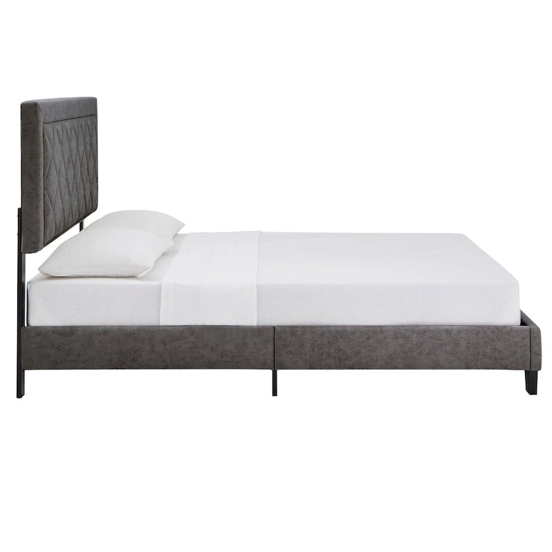 Lit plateforme en tissu velours Dartington par