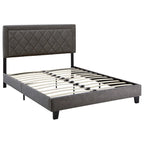 Lit plateforme en tissu velours Dartington par