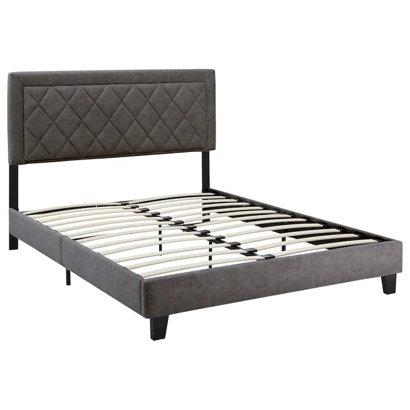 Lit plateforme en tissu velours Dartington par