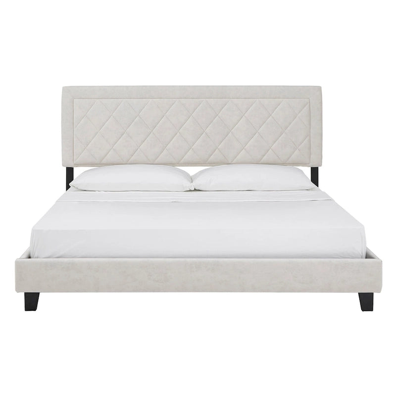 Lit plateforme en tissu velours Dartington par