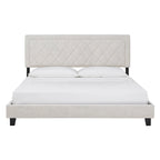 Lit plateforme en tissu velours Dartington par