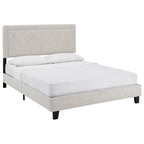Lit plateforme en tissu velours Dartington par