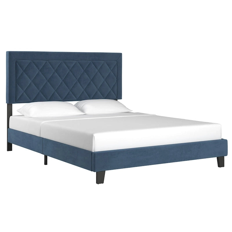Lit plateforme en tissu velours Dartington par