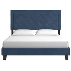 Lit plateforme en tissu velours Dartington par