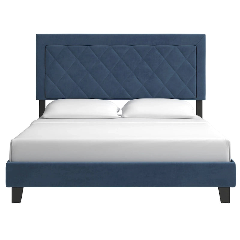 Lit plateforme en tissu velours Dartington par