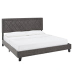 Lit plateforme en tissu velours Dartington par