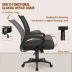 Chaise de bureau Chaise de bureau en maille Chaise d'ordinateur avec accoudoir