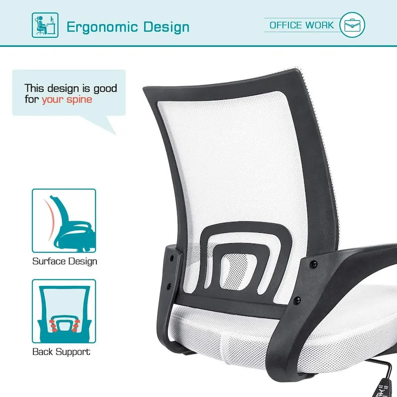 Chaise de bureau Chaise de bureau en maille Chaise d'ordinateur avec accoudoir