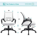 Chaise de bureau Chaise de bureau en maille Chaise d'ordinateur avec accoudoir