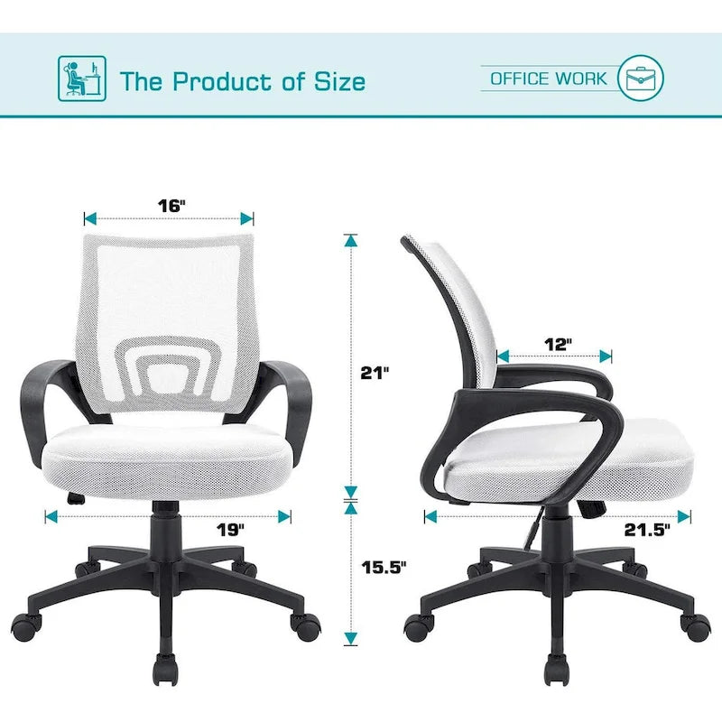 Chaise de bureau Chaise de bureau en maille Chaise d'ordinateur avec accoudoir