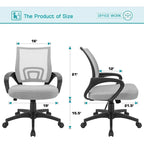 Chaise de bureau Chaise de bureau en maille Chaise d'ordinateur avec accoudoir