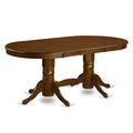 Table de salle à manger Vancouver - un plateau de table de cuisine ovale et un pied double piédestal (options de finition)