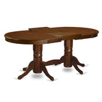 Table de salle à manger Vancouver - un plateau de table de cuisine ovale et un pied double piédestal (options de finition)