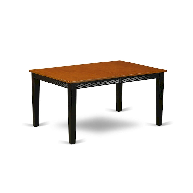 Ensemble de salle à manger - une table de salle à manger rectangulaire et des chaises de cuisine, noir et cerisier (option de pièces)