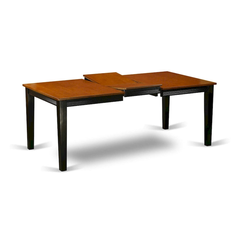 Ensemble de salle à manger - une table de salle à manger rectangulaire et des chaises de cuisine, noir et cerisier (option de pièces)