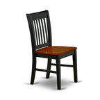 Ensemble de salle à manger - une table de salle à manger rectangulaire et des chaises de cuisine, noir et cerisier (option de pièces)