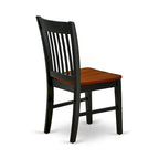 Ensemble de salle à manger - une table de salle à manger rectangulaire et des chaises de cuisine, noir et cerisier (option de pièces)