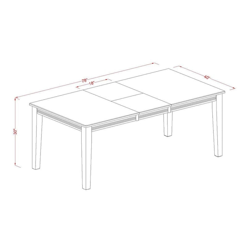 Ensemble de salle à manger - une table de salle à manger rectangulaire et des chaises de cuisine, noir et cerisier (option de pièces)