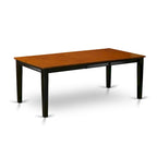 Ensemble de salle à manger - une table de salle à manger rectangulaire et des chaises de cuisine, noir et cerisier (option de pièces)
