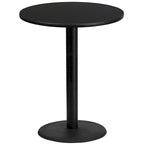 Plateau de table stratifié rond de 36 po avec base de table ronde de hauteur bar de 24 po