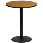 Plateau de table stratifié rond de 36 po avec base de table ronde de hauteur bar de 24 po