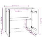 Bahut/buffet de salon/cuisine en pin massif - 33,5x13,8x31,5 cm