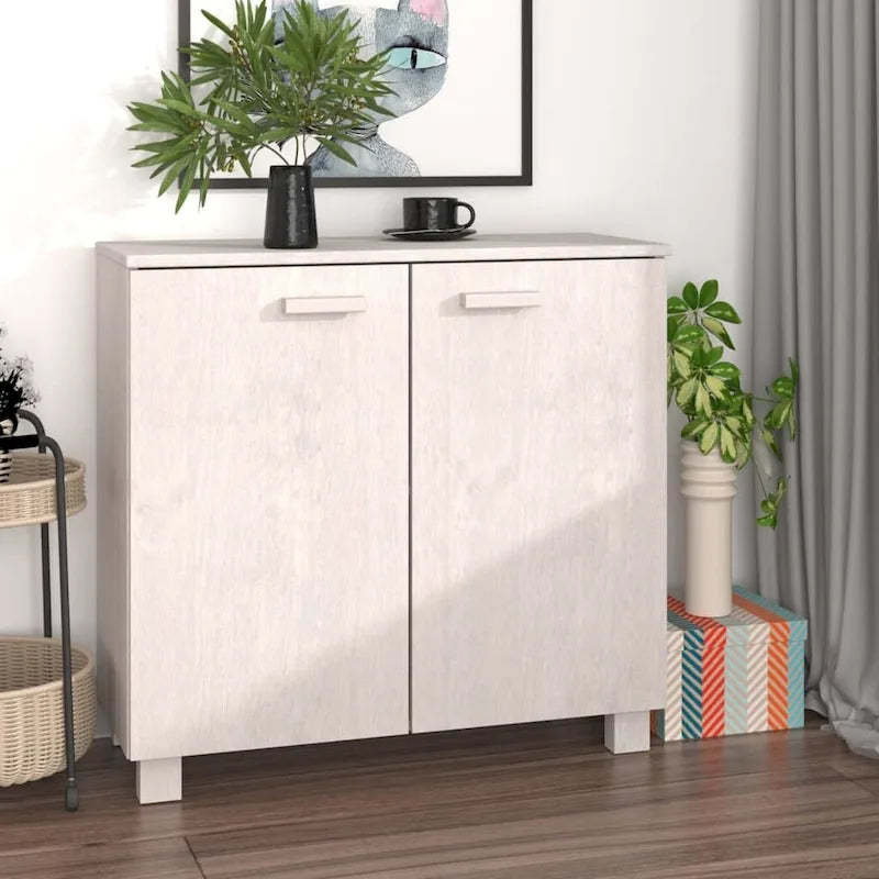 Bahut/buffet de salon/cuisine en pin massif - 33,5x13,8x31,5 cm