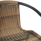 Tabourets de bar en rotin pour l'intérieur et l'extérieur, lot de 2