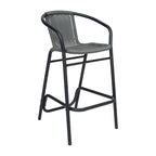 Tabourets de bar en rotin pour l'intérieur et l'extérieur, lot de 2