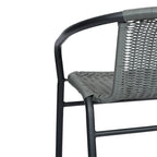 Tabourets de bar en rotin pour l'intérieur et l'extérieur, lot de 2