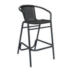 Tabourets de bar en rotin pour l'intérieur et l'extérieur, lot de 2