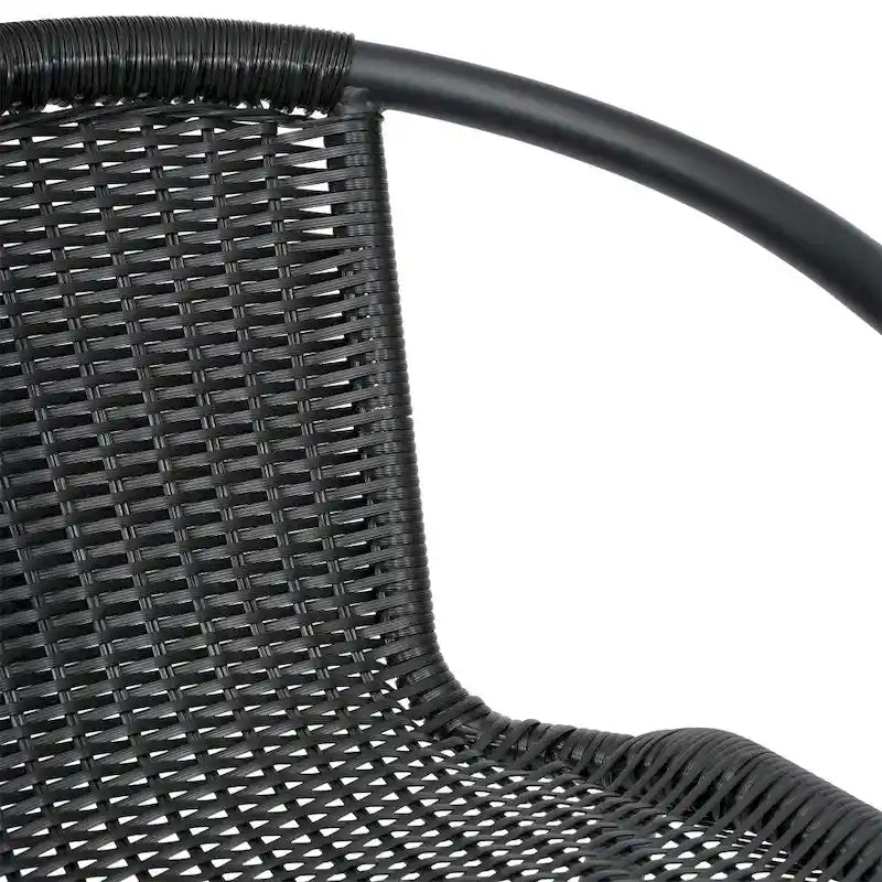 Tabourets de bar en rotin pour l'intérieur et l'extérieur, lot de 2