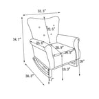 Chaise à bascule à dossier haut pour bébé, fauteuil de nurserie, siège rembourré en tissu confortable, fauteuil à dossier haut