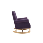 Chaise à bascule à dossier haut pour bébé, fauteuil de nurserie, siège rembourré en tissu confortable, fauteuil à dossier haut